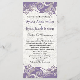 紫と白のフローラ春の結婚式 プログラム