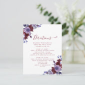 紫と白のフローラ結婚のエンクロージャカード エンクロージャーカード (スタンド正面)