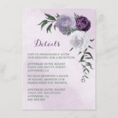 紫と白のフローラ緑の詳細 エンクロージャーカード (正面)