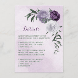 紫と白のフローラ緑の詳細 エンクロージャーカード