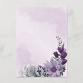 紫と白のフローラ緑の詳細 エンクロージャーカード (裏面)