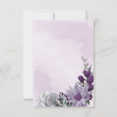 紫と白のフローラ サンキューカード (裏面)