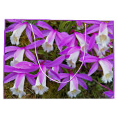 紫と白のプレヨネランのフローラ ラージペーパーバッグ (裏面)