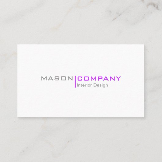 紫と白のミニマル名刺 名刺 (裏面)