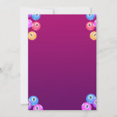 紫と白のモダンなイースタービンゴナイト招待状 招待状 (裏面)