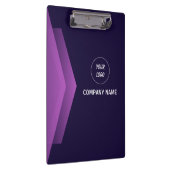紫と白のモダンプロフェッショナル クリップボード (右)