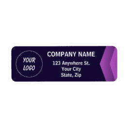 紫と白のモダンプロフェッショナル ラベル