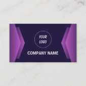 紫と白のモダンプロフェッショナル 名刺 (正面)