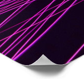 紫と白のライトデジタル壁紙 ポスター (角)