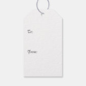 紫と白のライラックと鳥の中国のアンティーク ギフトタグ (裏面)