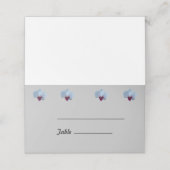 紫と白のランを折り縁どたプレイスカード プレイスカード (外部開封)