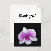 紫と白のランを持つサンキューカード サンキューカード (正面/裏面)