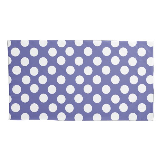 紫と白のレトロ水玉模様 枕カバー (裏面-右)