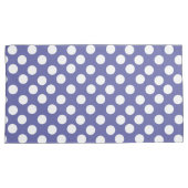 紫と白のレトロ水玉模様 枕カバー (正面右)