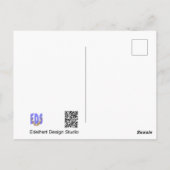 紫と白のワイルドフラワーDIYはがき ポストカード (裏面)