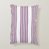 紫と白の五ストライプ色 アクセントクッション (裏面(縦))