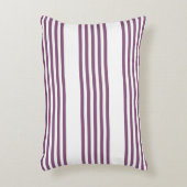 紫と白の五ストライプ色 アクセントクッション (正面(垂直))