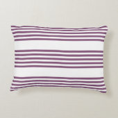 紫と白の五ストライプ色 アクセントクッション (裏面)