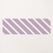 紫と白の五ストライプ色 ヨガマット (裏面(横))