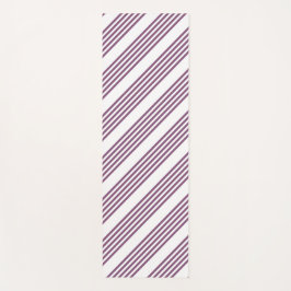紫と白の五ストライプ色 ヨガマット