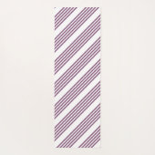 紫と白の五ストライプ色 ヨガマット (裏面)