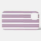 紫と白の五ストライプ色 Case-Mate iPhoneケース (裏面 (横))