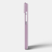 紫と白の五ストライプ色 Case-Mate iPhoneケース (裏面 / 左)