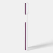 紫と白の五ストライプ色 iPhoneケース (右側面)