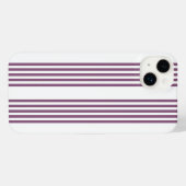 紫と白の五ストライプ色 iPhoneケース (裏面横)