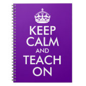 紫と白の保静かなオン教えオン ノートブック (正面)