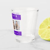 紫と白の卒業写真コラージュ ショットグラス (右)