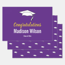 紫と白の卒業祝い