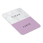 紫と白の大理石モダンタイポグラフィ マグネット (右側)