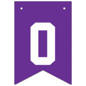 紫と白の学色卒業 バンティングフラッグ (第3の旗)