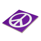 紫と白の平和シンボルタイル タイル (側面)