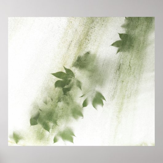 紫と白の抽象芸術絵画の ポスター (正面)