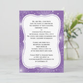 紫と白の日が差すこと披露宴のみ 招待状 (スタンド正面)