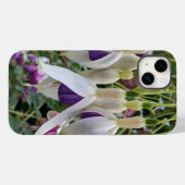 紫と白の明るい赤紫色花 Case-Mate iPhoneケース (裏面 (横))