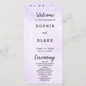 紫と白の星の天空結婚式 プログラム (正面/裏面)