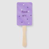 紫と白の星の手結婚のファン ハンドファン (裏面)