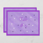 紫と白の星テーブル番号はがき ポストカード (正面/裏面)