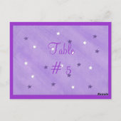 紫と白の星テーブル番号はがき ポストカード (裏面)