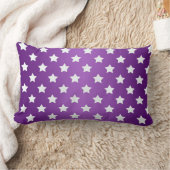 紫と白の星型 ランバークッション (ブランケット)