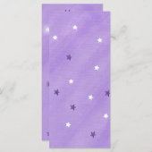 紫と白の星、カスタムメニューカード メニュー (正面/裏面)
