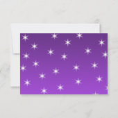 紫と白の星、パターン。 出欠カード (裏面)