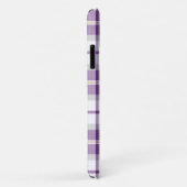 紫と白の格子模様のタータンチェック Case-Mate iPhoneケース (裏面/右)