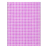 紫と白の格子模様の市松模様にテーブルクロス テーブルクロス (正面)
