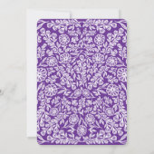 紫と白の植物学フローラ30th Birthday 招待状 (裏面)