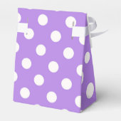 紫と白の水玉模様の誕生日パーティー フェイバーボックス (裏面サイド)
