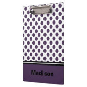 紫と白の水玉模様クリップボード クリップボード (左)